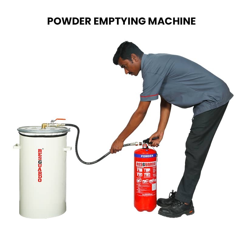 fire extinguisher powder emptying machine